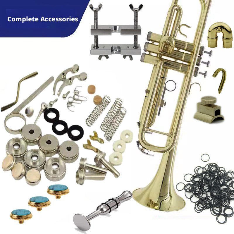 B♭ Trumpet Universal Maintenance Kit – Water Keys, Springs, Covers, Cork Pads, Nozzle Separator & More