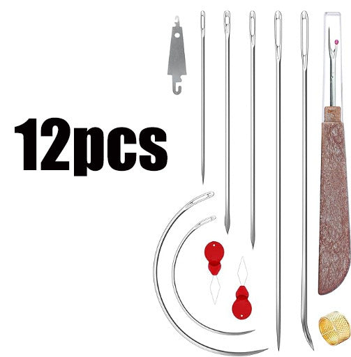 Leather Hand Sewing Needle Kit with Seam Ripper & Nylon Thread