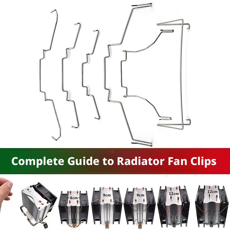 CPU Cooler Fan Wire Clips – Stainless Steel Retaining Hooks for 80mm, 90mm & 120mm Heatsink Fans | Inner & Outer Buckle Options | 5 Pairs Per Order - HomeDIYer