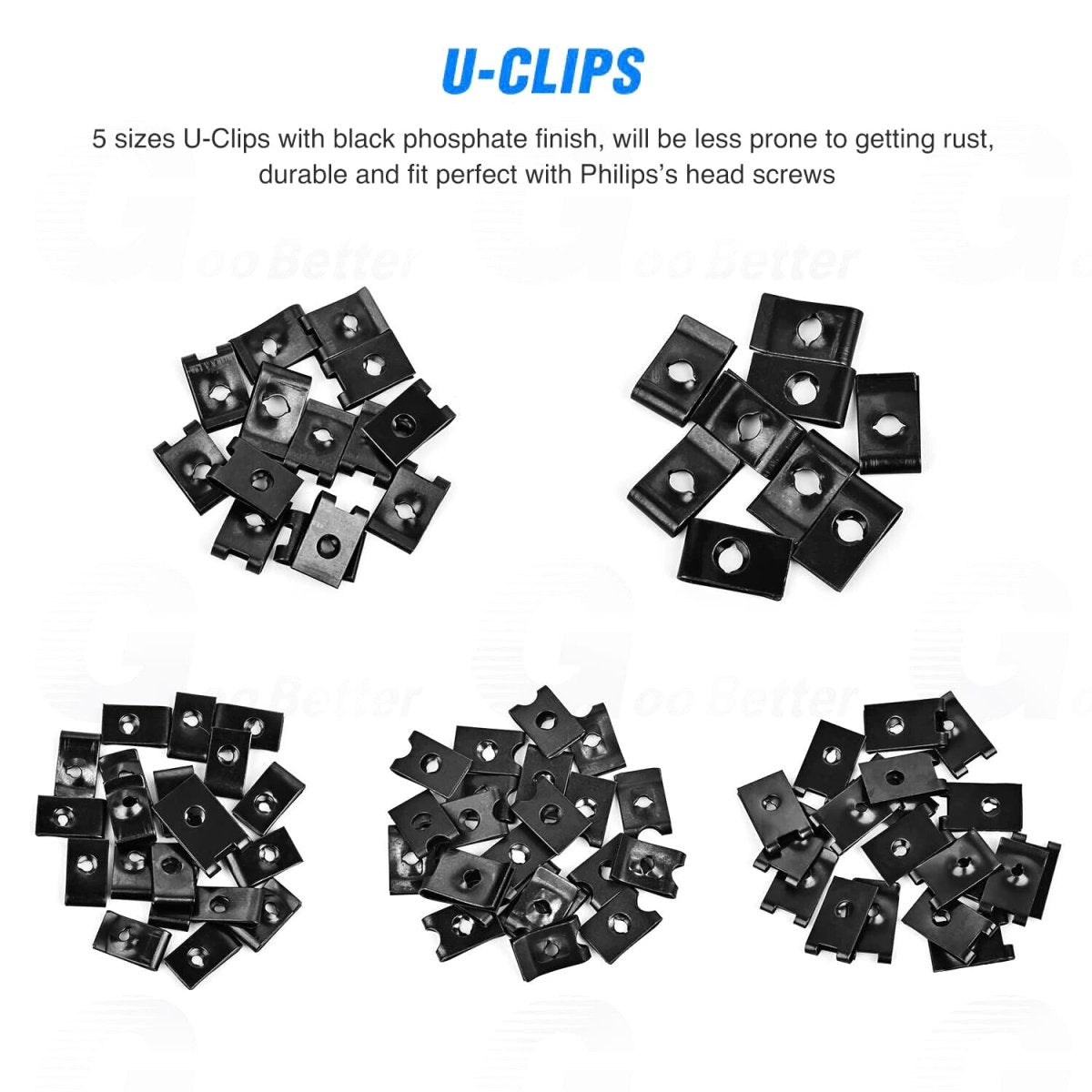 170Pcs Car Screw Clip Body Fender Bumper Retainer U Nut Clips Gasket Fastener Set - HomeDIYer
