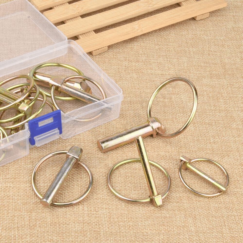 50Pcs Self - locking Retaining Round Rings Kit LynchPin Assortment Kit Washer Set - HomeDIYer