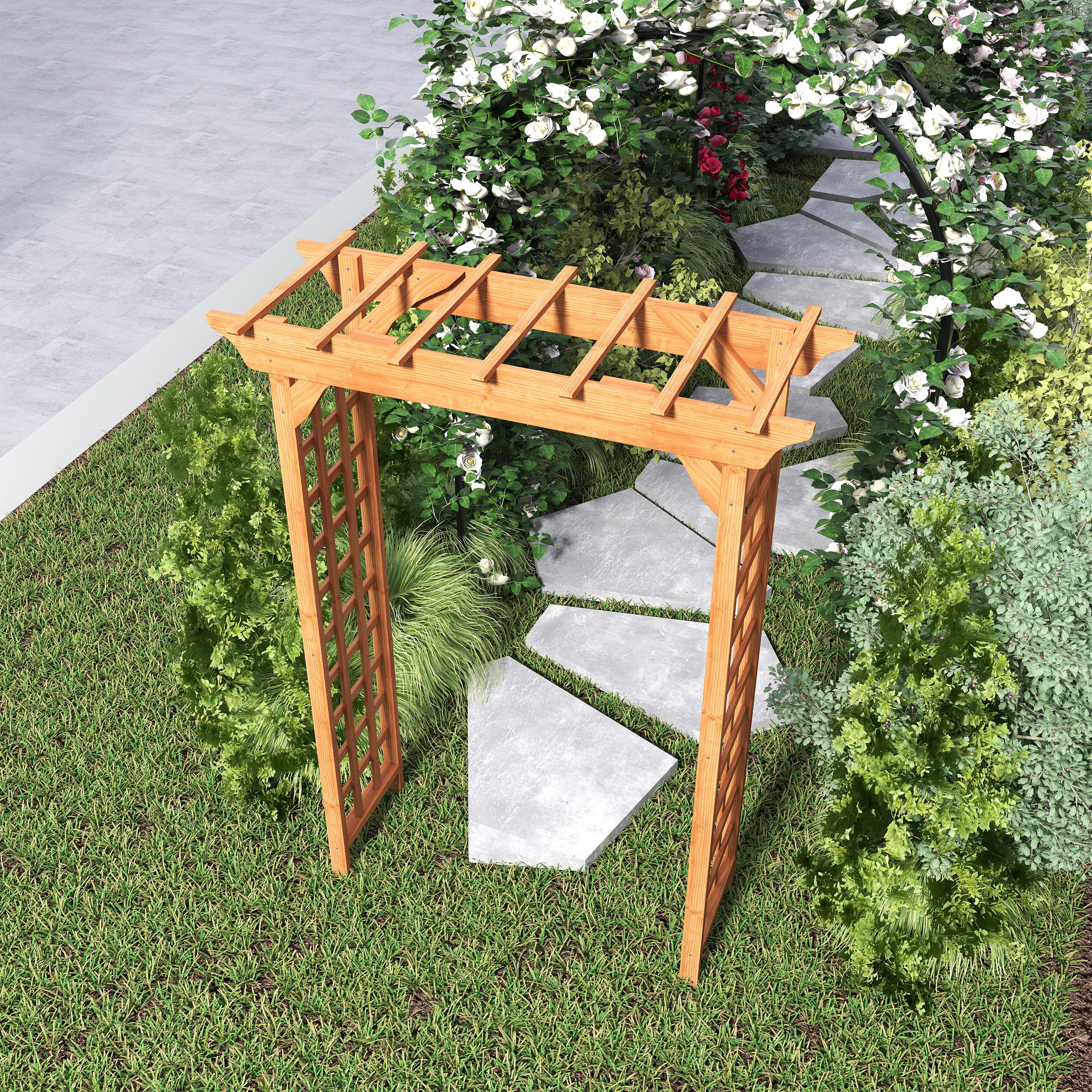 Wooden Arbor, Wedding Arch for Ceremony, Wood Trellis for Plant Climbing, Christmas Decor Pergola for Garden Backyard