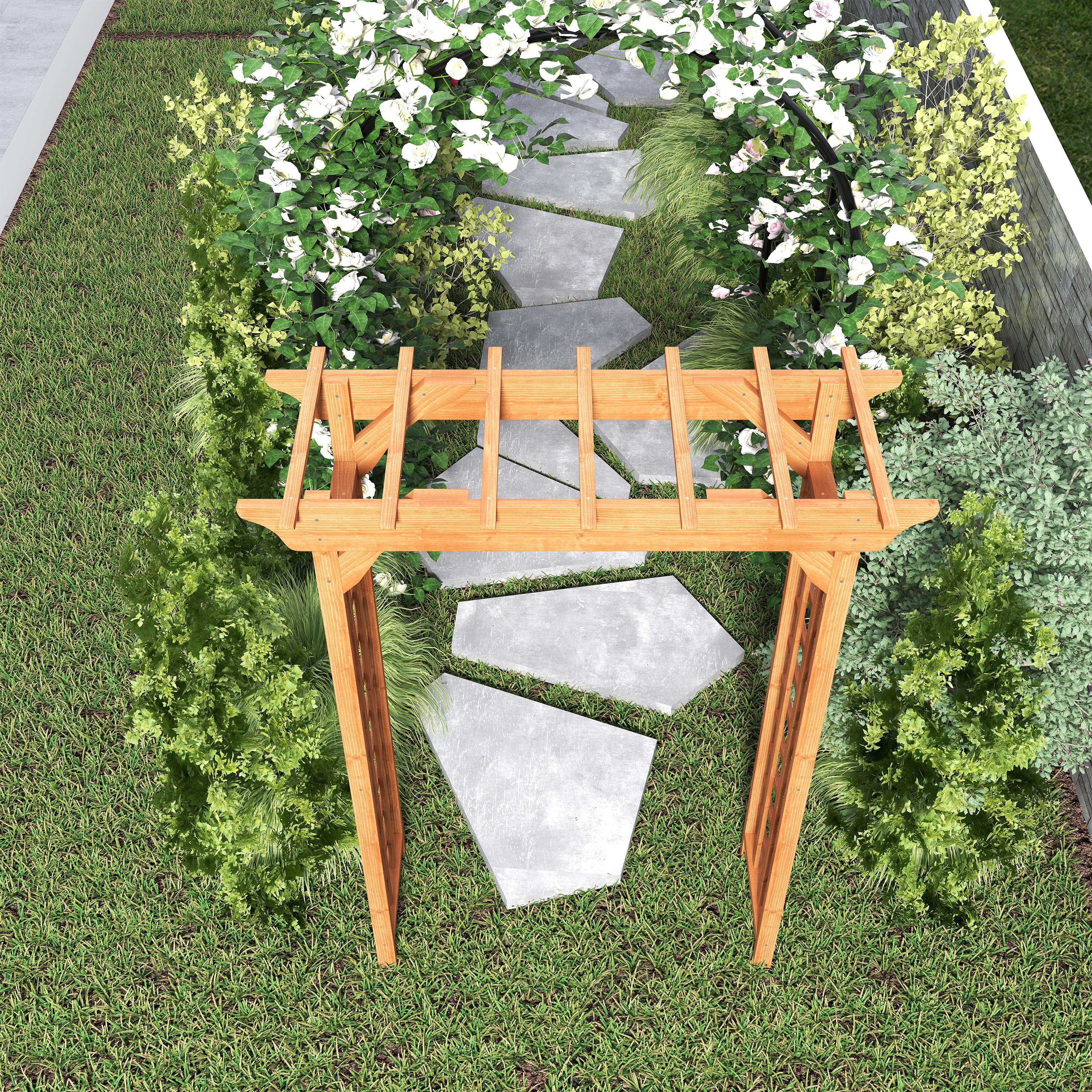Wooden Arbor, Wedding Arch for Ceremony, Wood Trellis for Plant Climbing, Christmas Decor Pergola for Garden Backyard