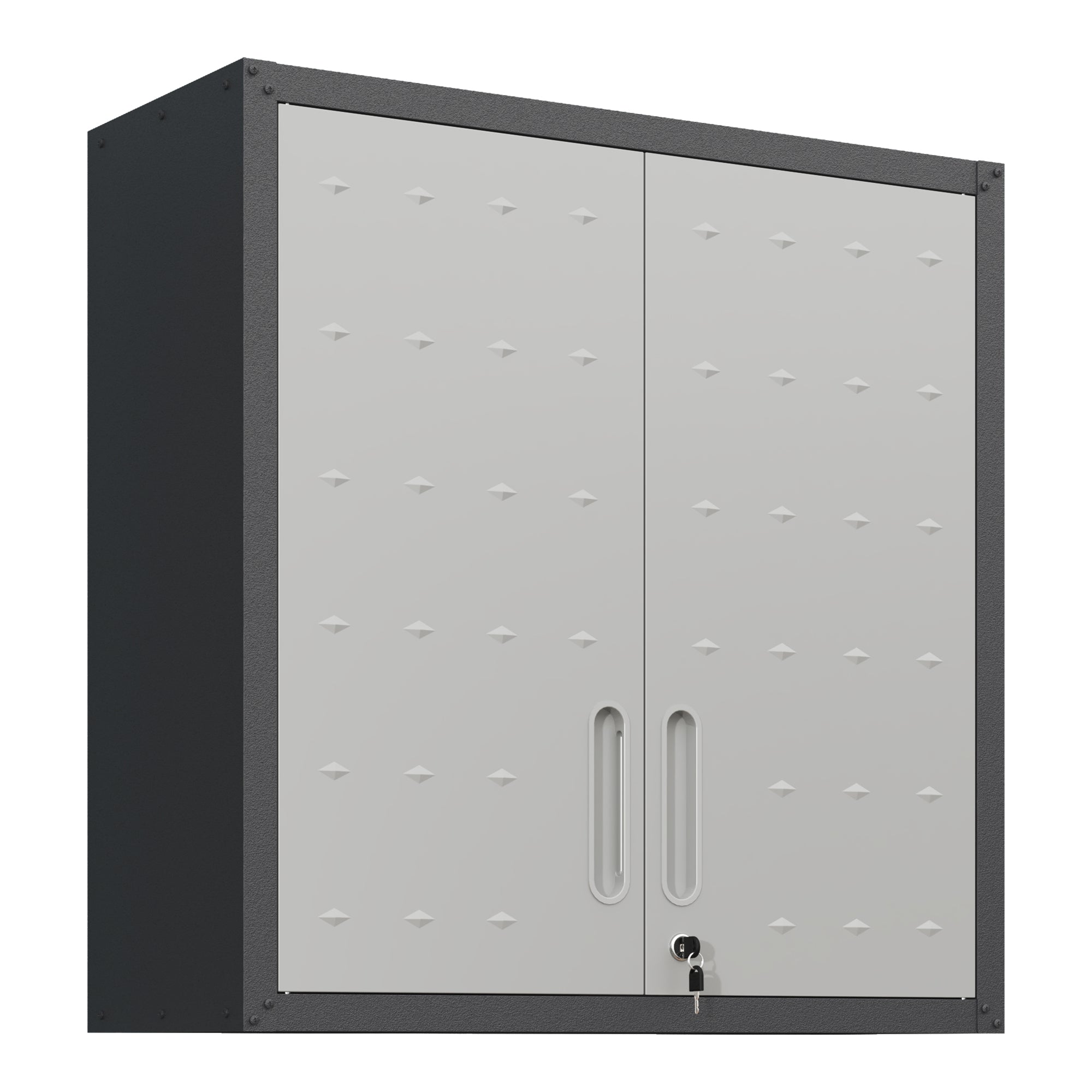 Metal Wall-Mounted Tool Storage Cabinet with Locking Door and 1 Shelf for Garage Warehouse,Office,Assembly Required