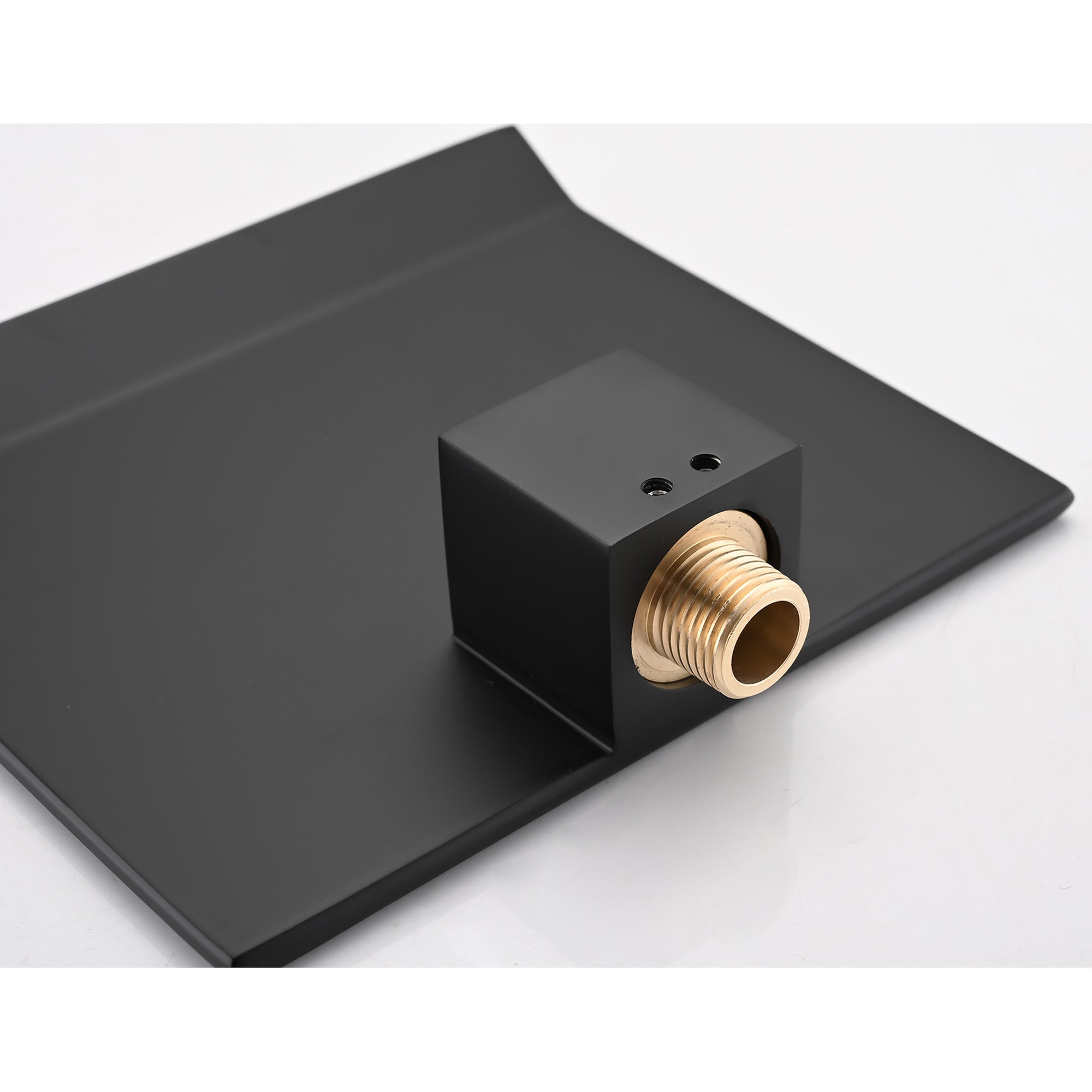 Wall Mount Waterfall Bathtub Faucet – Single Handle, Rough-In Valve Included, Matte Black or Brushed Gold