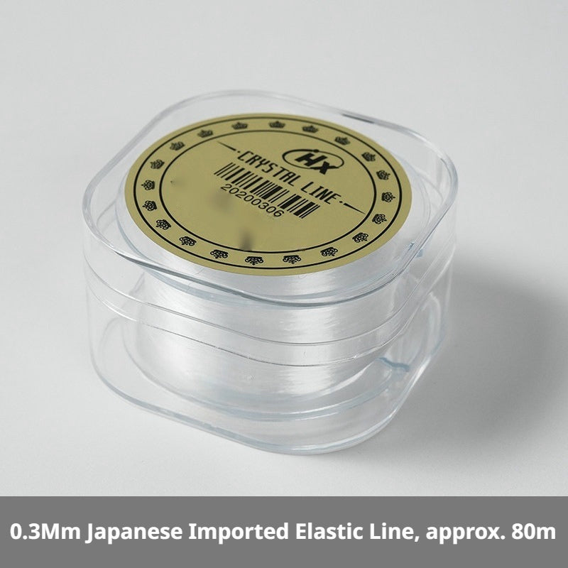 Imported Japanese & Korean Elastic Thread – 0.3mm to 1.0mm, Strong Stretch Cord for Bracelets, Pearls, Crystals, DIY Beading (Multiple Colors & Sets)