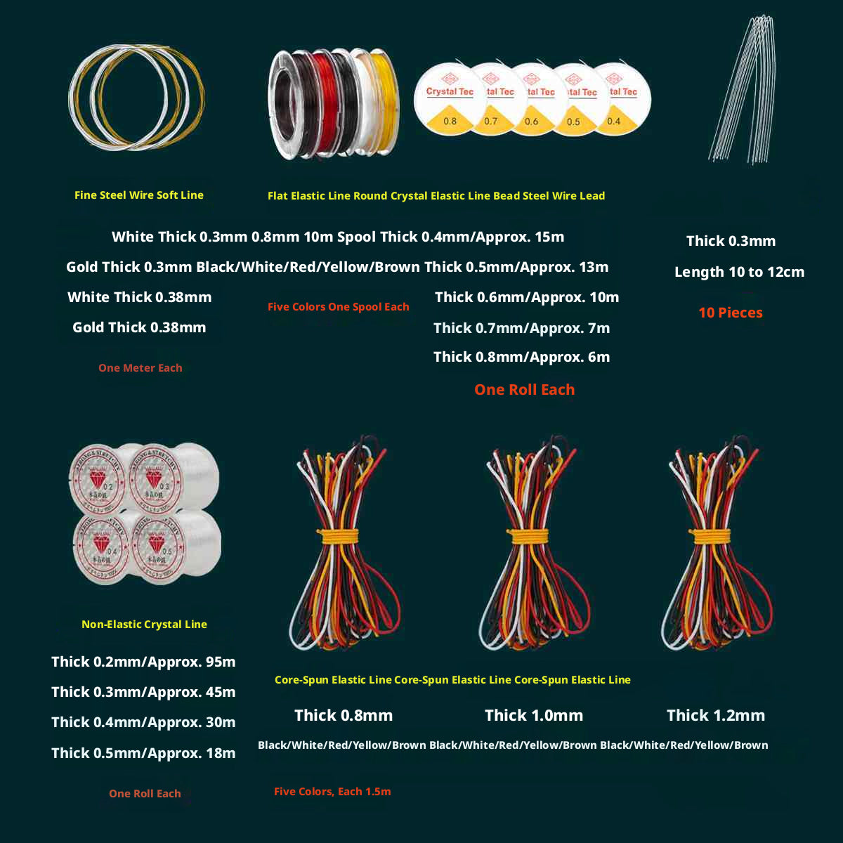 Complete Beading Needle Set – 165+ Pcs Ultra-Fine to Large Hole Needles with Elastic Cords, Wire, Pliers & Storage Box for Jewelry Making
