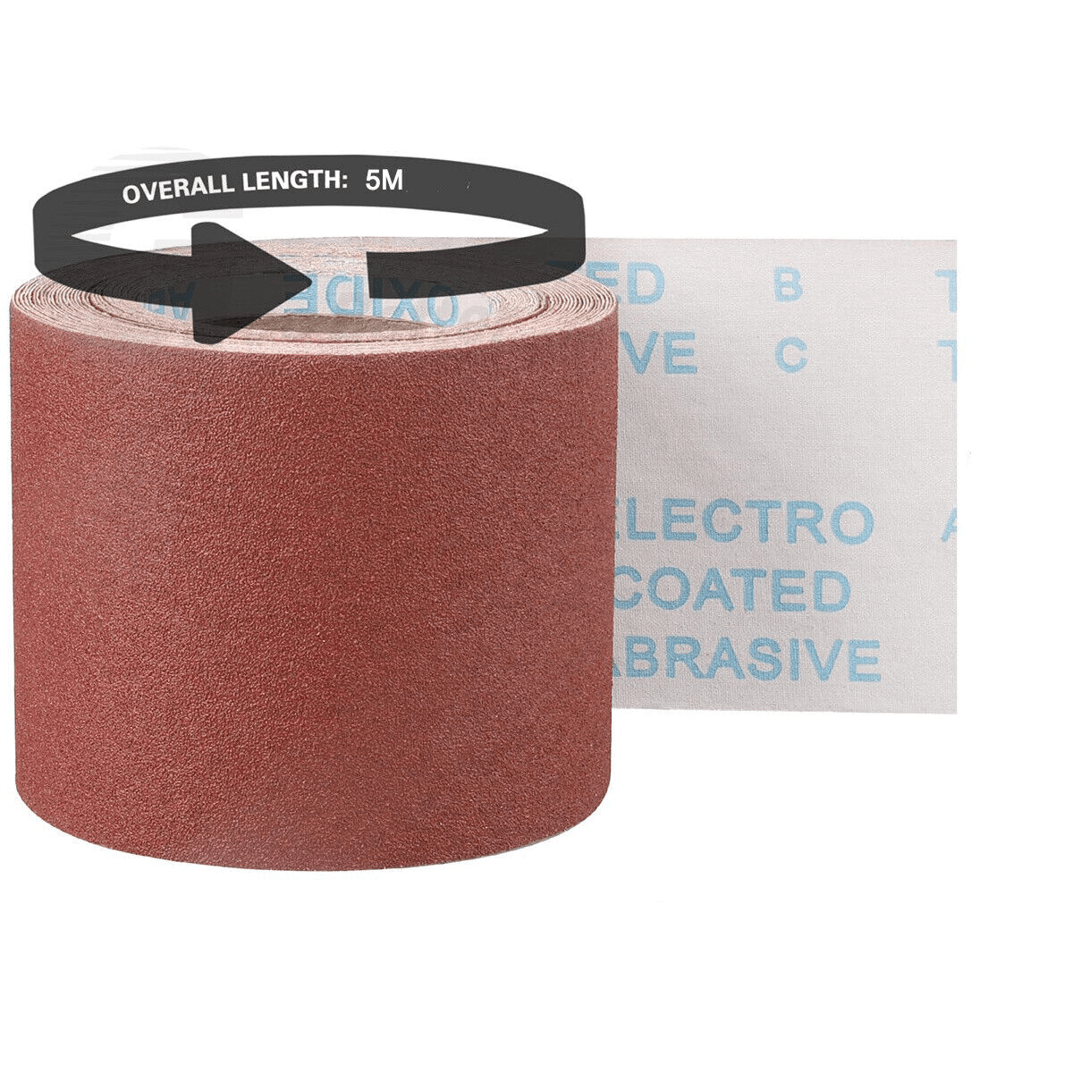5m 100 Grit Aluminiumoxid Schleifrolle APolierschleifpapier Schleifmittel - HomeDIYer