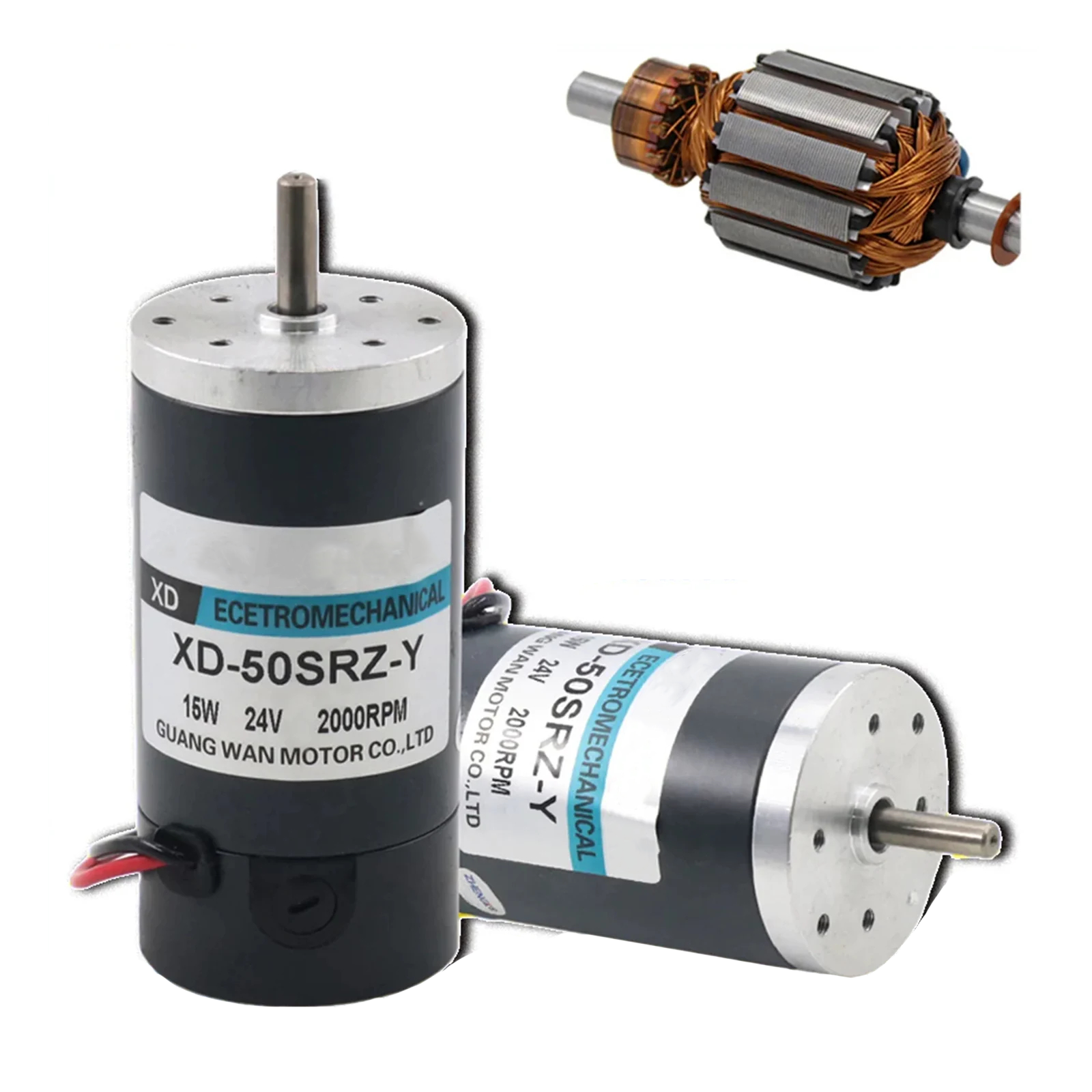 Permanent Magnet Motor DC 12V/24V 2000-8000RPM 15W High Speed 50SRZ-Y Reversible