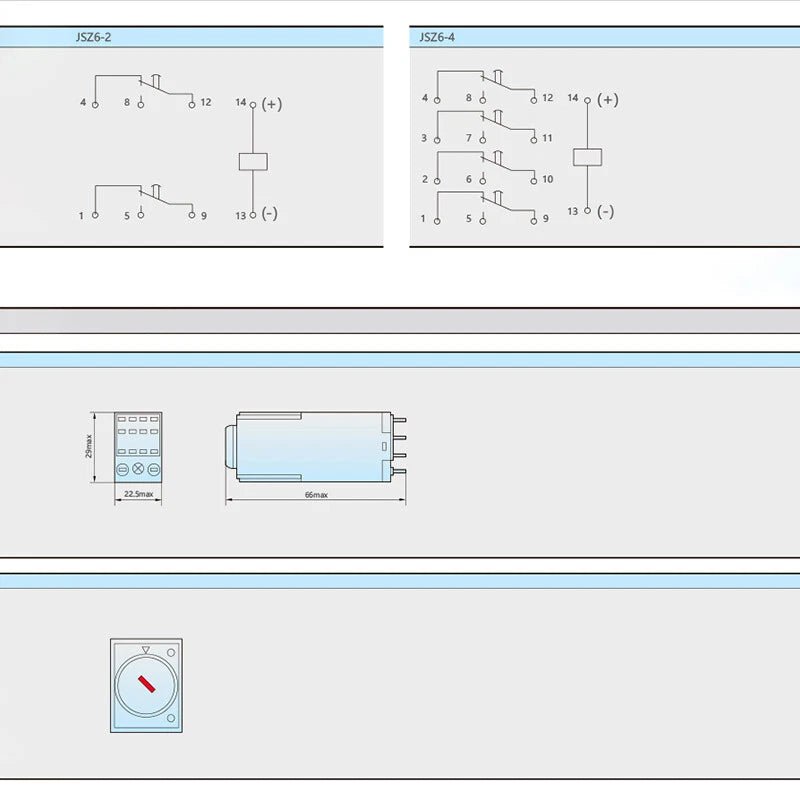 Relay DC 12V/24V, AC 220V Timer relay 1,5,10,30,60 second 5 minute JSZ6 - 2/ - 4 - HomeDIYer