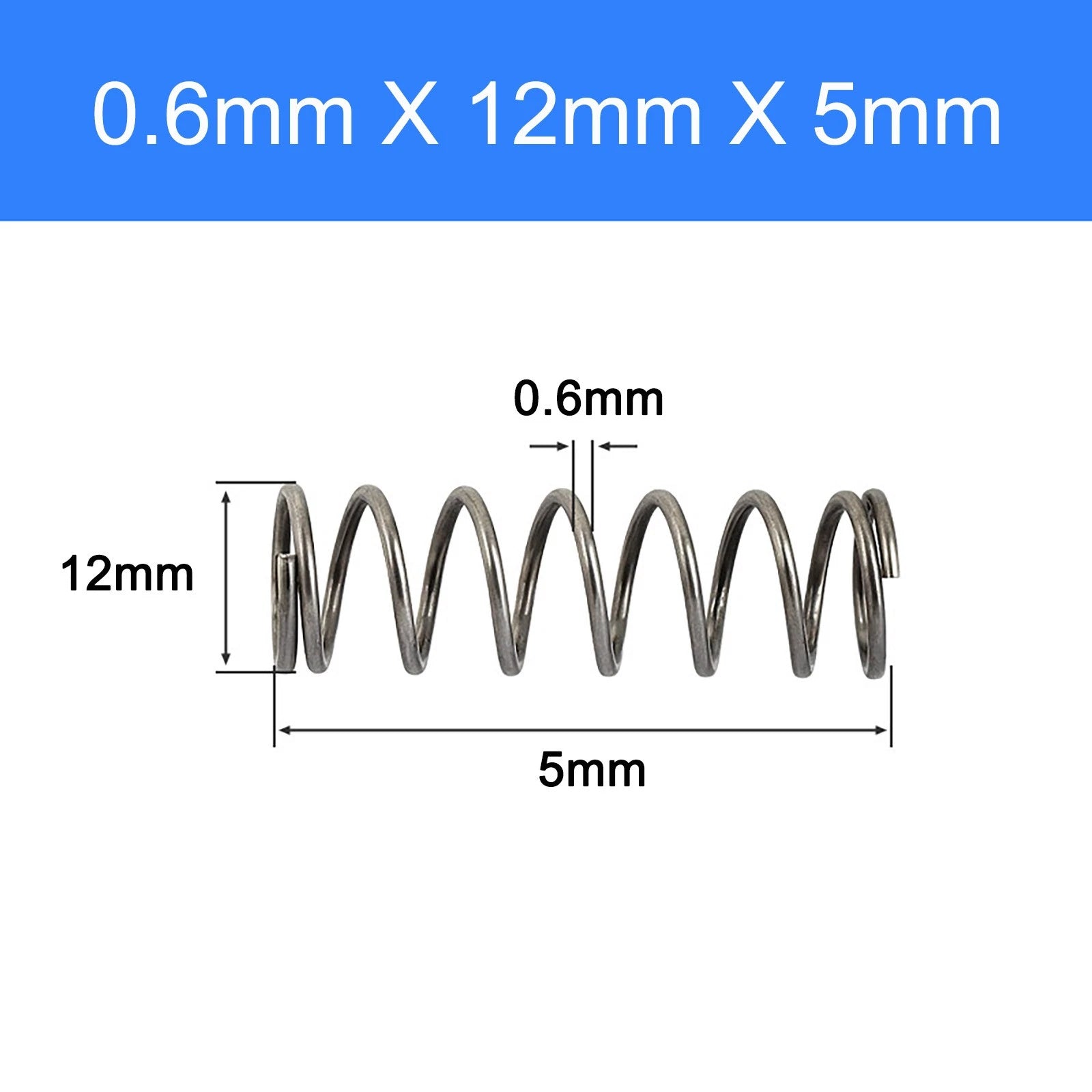 Spring Steel Compression Spring Pressure Coil Spring Wire 0.6mm OD 3-12mm Shop