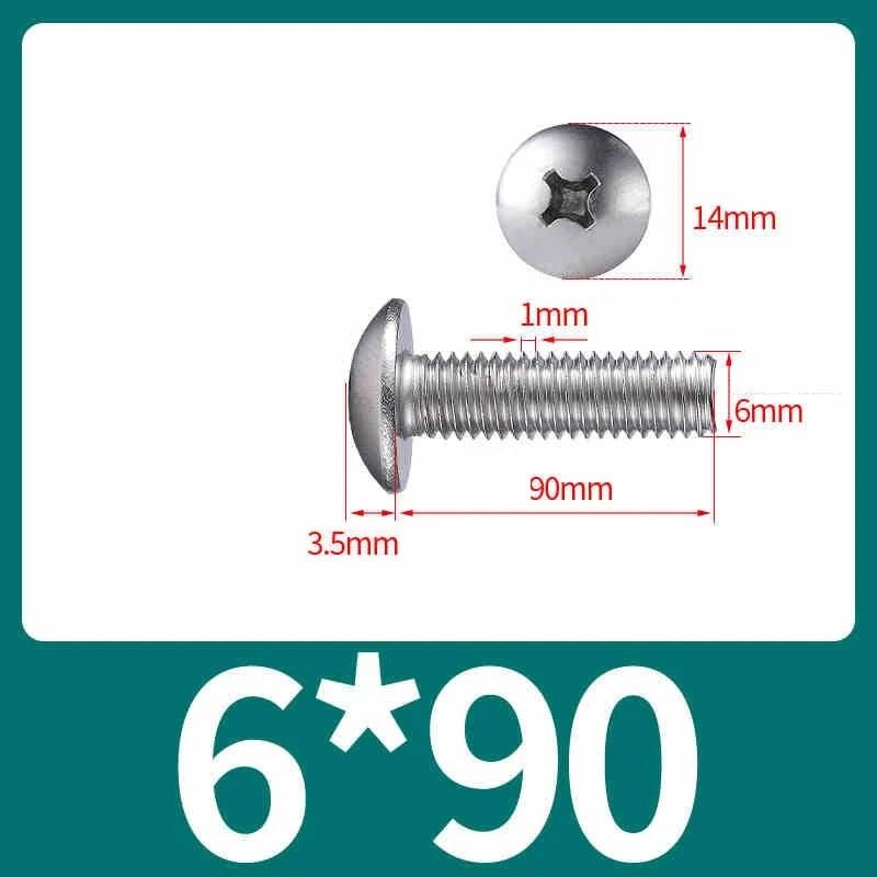 M2–M8 Stainless Steel Phillips Truss Head Machine Screws | 201 / 304 / 316 - HomeDIYer