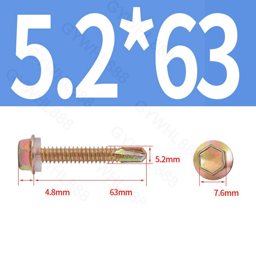 410 & A2 Stainless Hex Head Self‑Drilling Tek Screws – for Metal Roofing & Sheeting