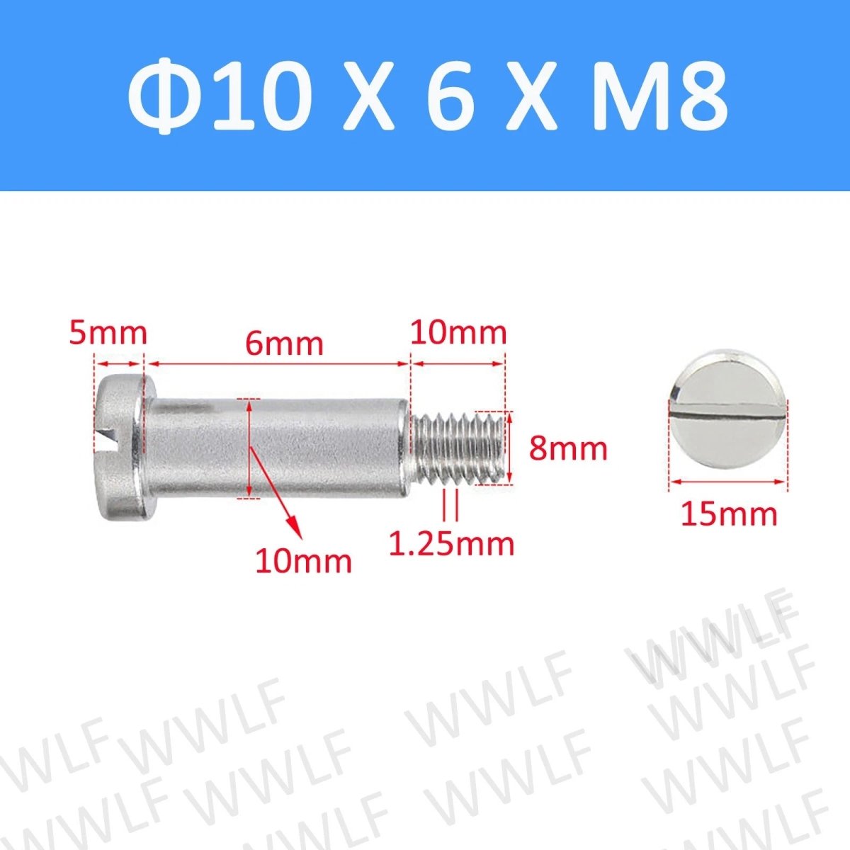A2 Stainless Steel Slotted Shoulder Bolts DIN 923 | Step Stripper Bolts M1.6–M10 - HomeDIYer