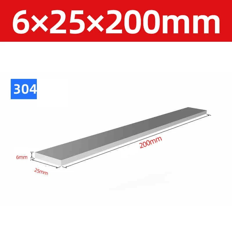 304 Stainless Steel Flat Bar Metal Plate Strip Width 10mm-80mm Thick 3mm to 20mm