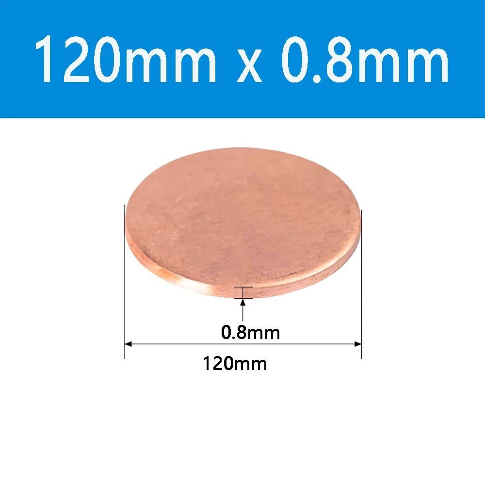 T2 Solid Pure Round Copper Sheet Flat Round Copper Disc Blank Round Metal Sheet
