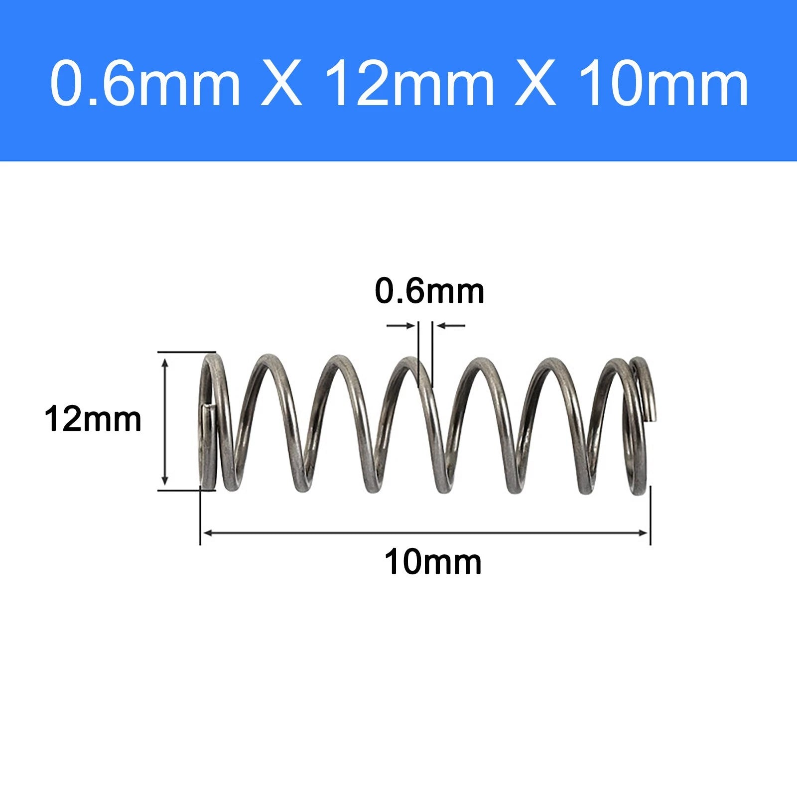 Spring Steel Compression Spring Pressure Coil Spring Wire 0.6mm OD 3-12mm Shop
