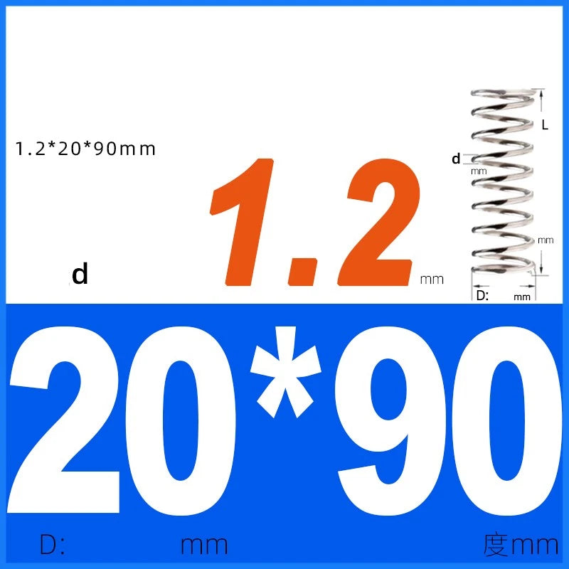 Compression Spring 1.2mm Wire Dia 14mm - 20mm OD Small Pressure Springs