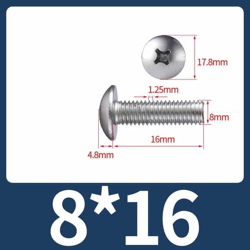 M2–M8 Stainless Steel Phillips Truss Head Machine Screws | 201 / 304 / 316 - HomeDIYer