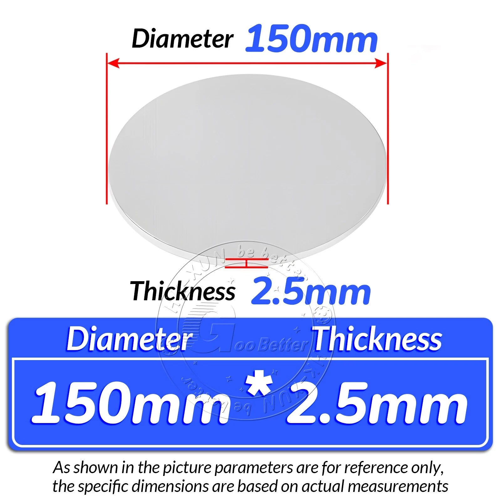 Round 6061 Aluminum Sheet Disc Plate 1mm-20mm Thick DIY Model Craft Art Handmade