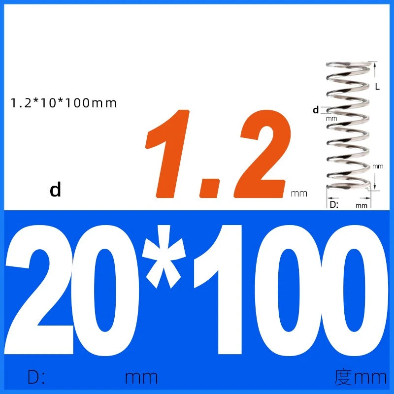 Compression Spring 1.2mm Wire Dia 14mm - 20mm OD Small Pressure Springs