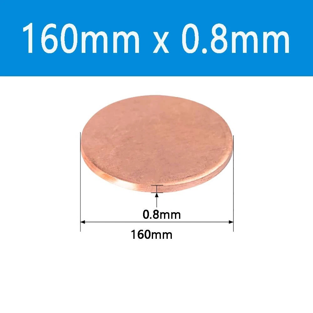 T2 Solid Pure Round Copper Sheet Flat Round Copper Disc Blank Round Metal Sheet