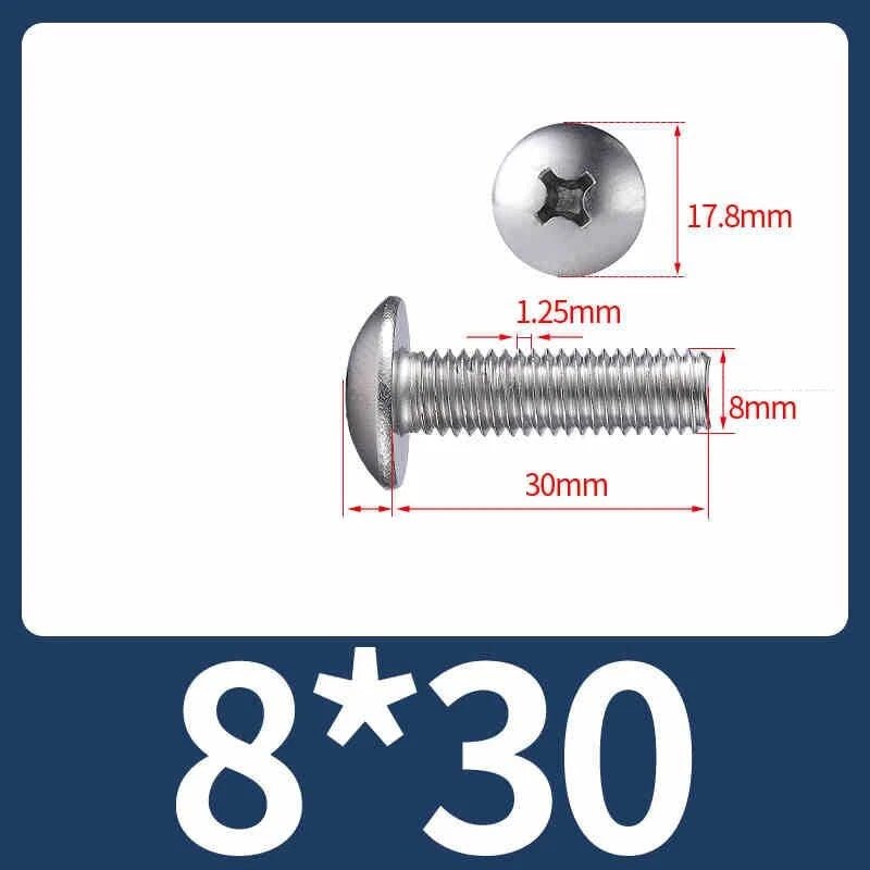 M2–M8 Stainless Steel Phillips Truss Head Machine Screws | 201 / 304 / 316 - HomeDIYer