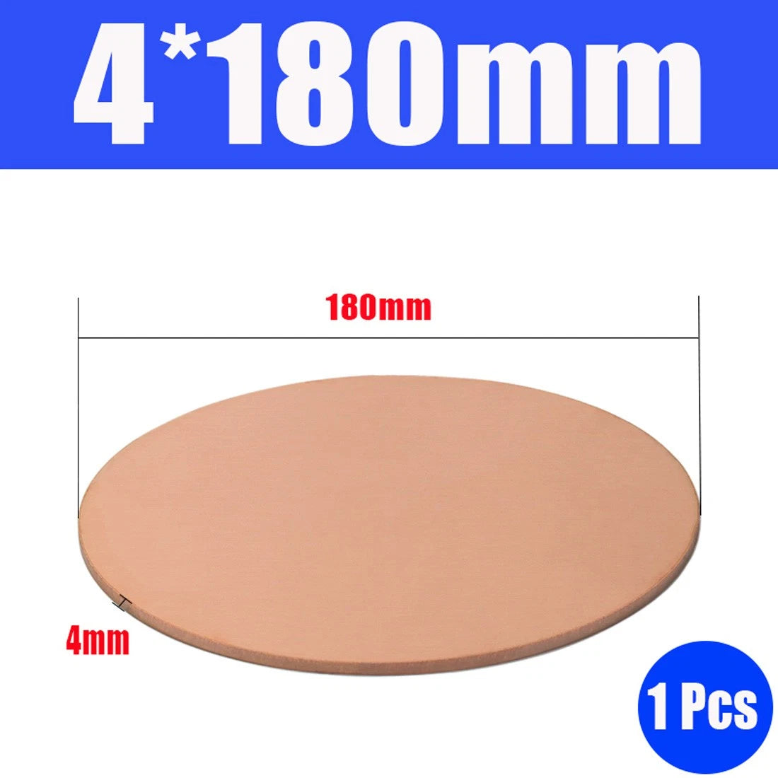 Thick 1.6-6mm Solid 99% Pure Copper Blanks Discs Ø 10-300mm Round Plate Metal