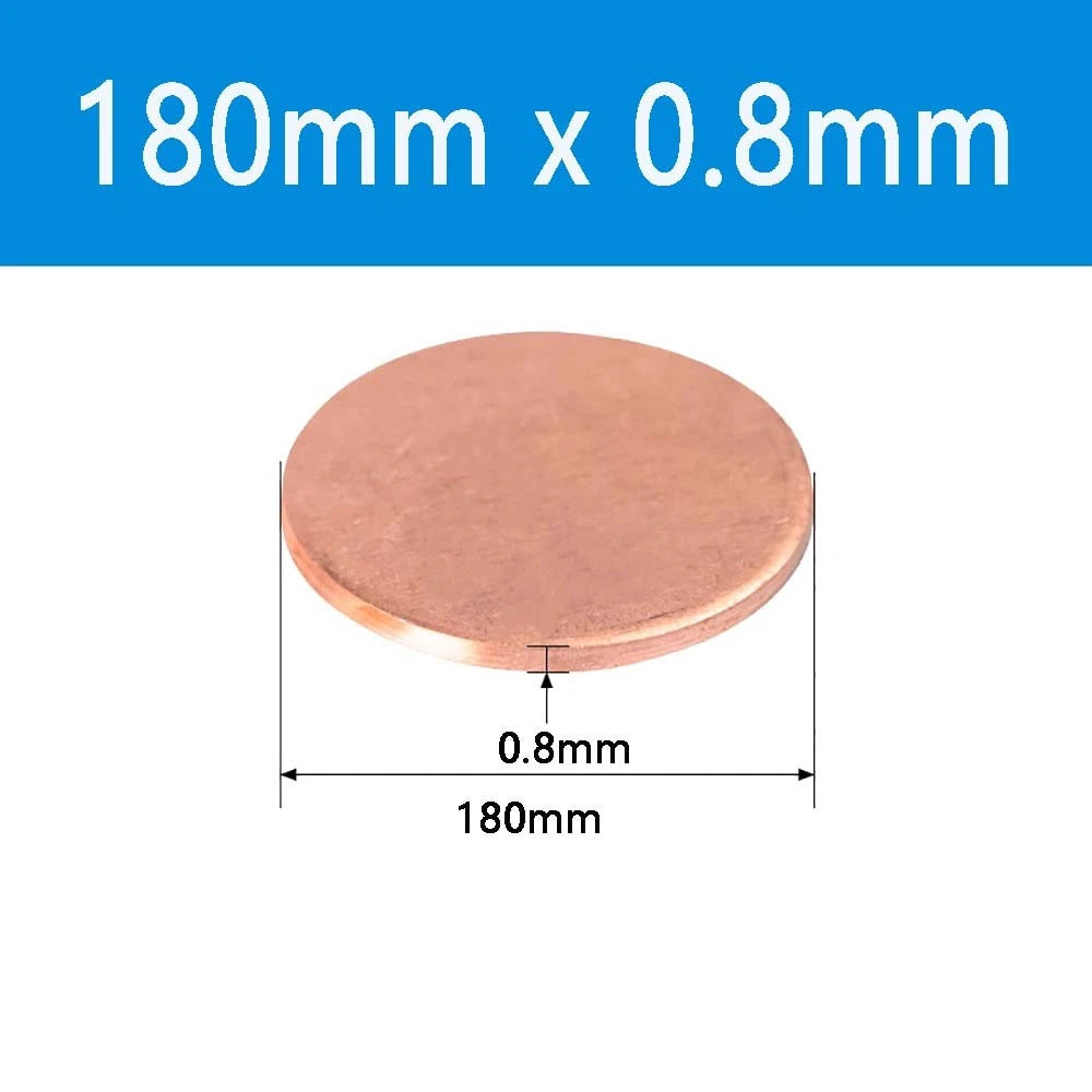 T2 Solid Pure Round Copper Sheet Flat Round Copper Disc Blank Round Metal Sheet