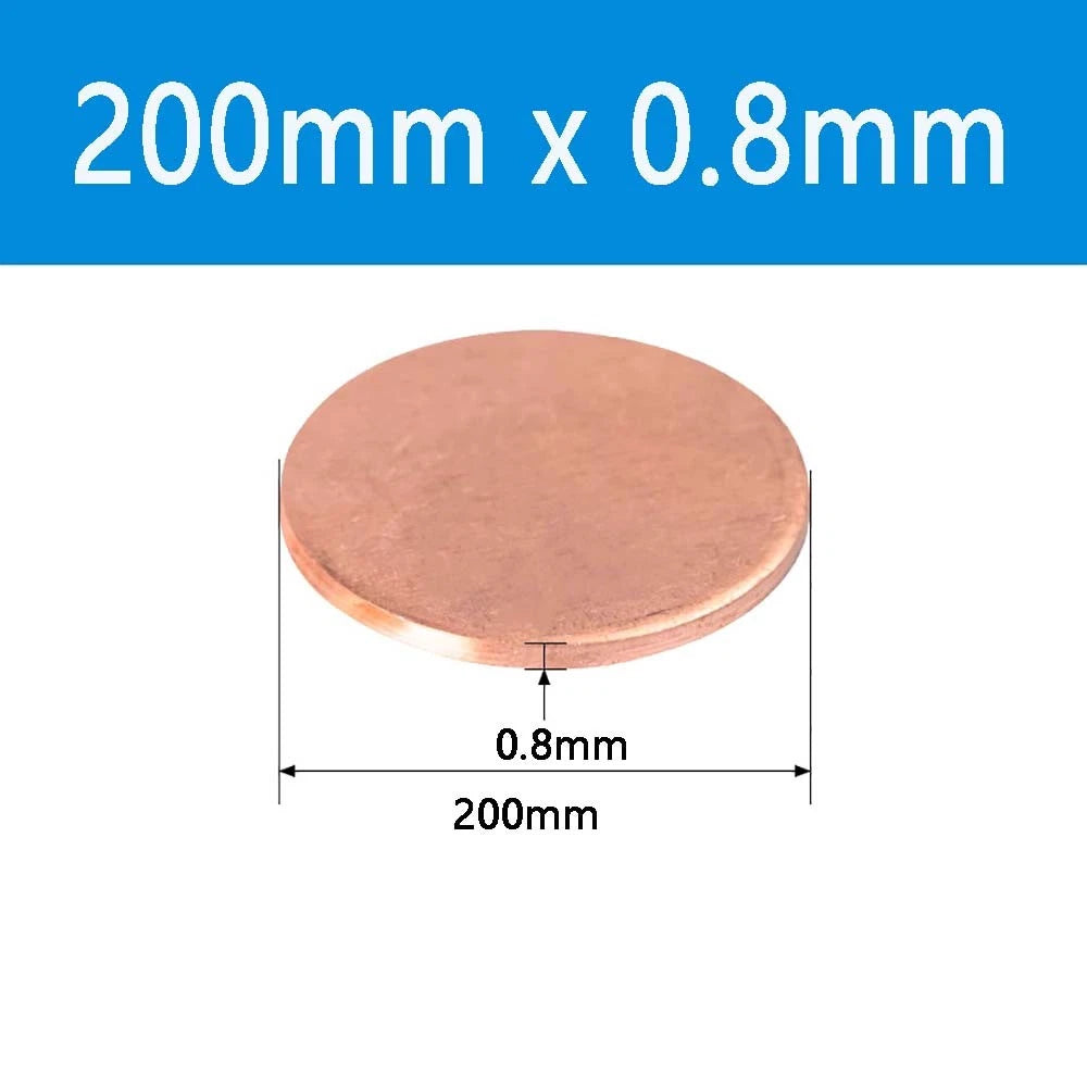 T2 Solid Pure Round Copper Sheet Flat Round Copper Disc Blank Round Metal Sheet