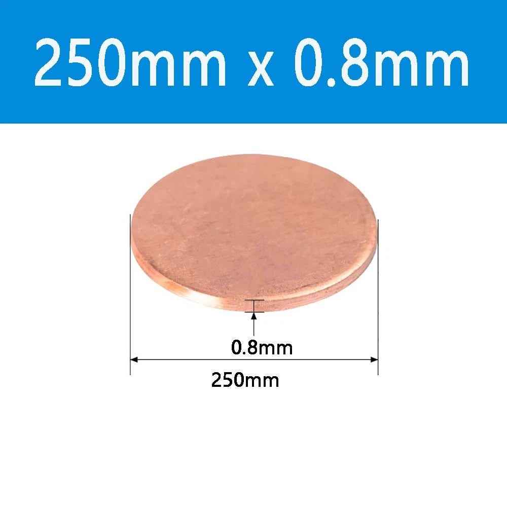 T2 Solid Pure Round Copper Sheet Flat Round Copper Disc Blank Round Metal Sheet