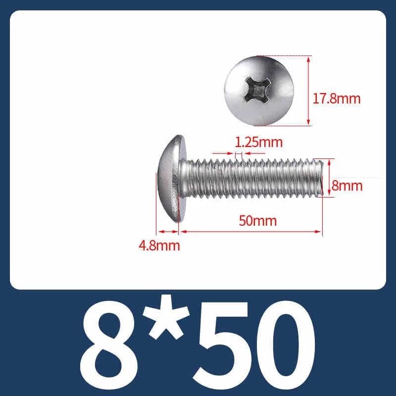 M2–M8 Stainless Steel Phillips Truss Head Machine Screws | 201 / 304 / 316 - HomeDIYer