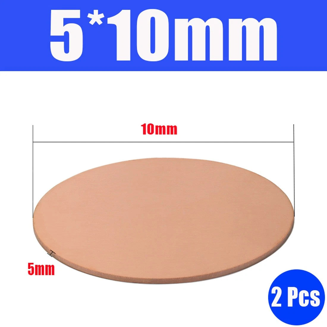 Thick 1.6-6mm Solid 99% Pure Copper Blanks Discs Ø 10-300mm Round Plate Metal