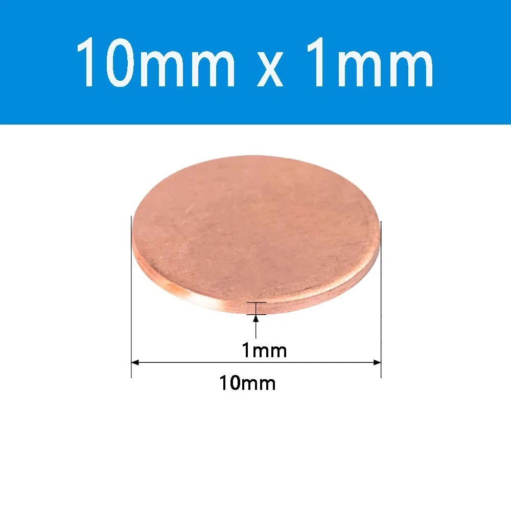 T2 Solid Pure Round Copper Sheet Flat Round Copper Disc Blank Round Metal Sheet