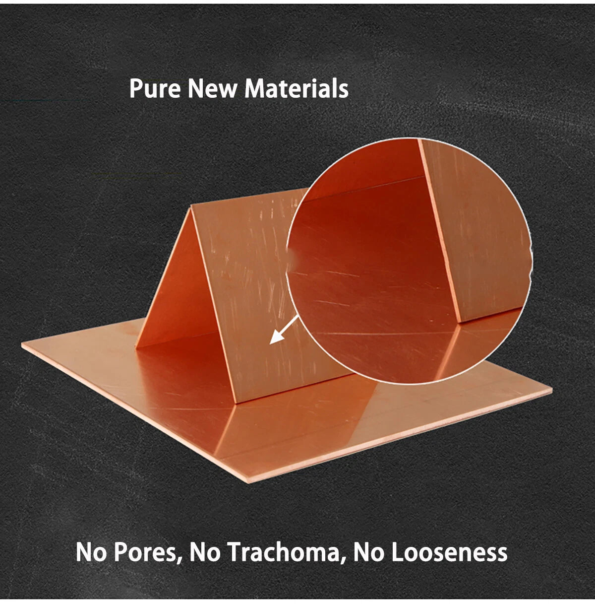 2PCS 0.5 x 460 x 520 mm 99.9% Pure Copper Cu-ETP Metal Sheet Plate