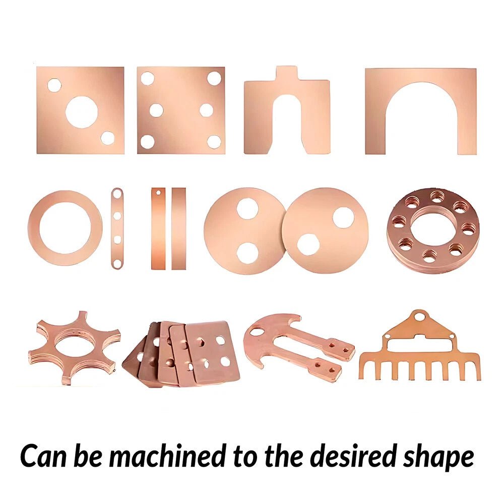 T2 Pure Copper Plate/Sheet Copper Block Laser Cut Many Sizes 0.5mm to 8mm Thick - HomeDIYer