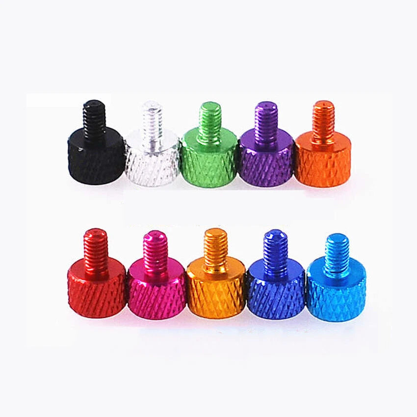 M3 Knurled Thumb Screws – Aluminium Hand Grip Knob Bolts, Multiple Colors