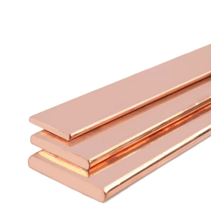 3/4/5/6mm Pure Copper Strip Flat Bar T2 Cu Metal Copper Sheet Plate 100mm Length