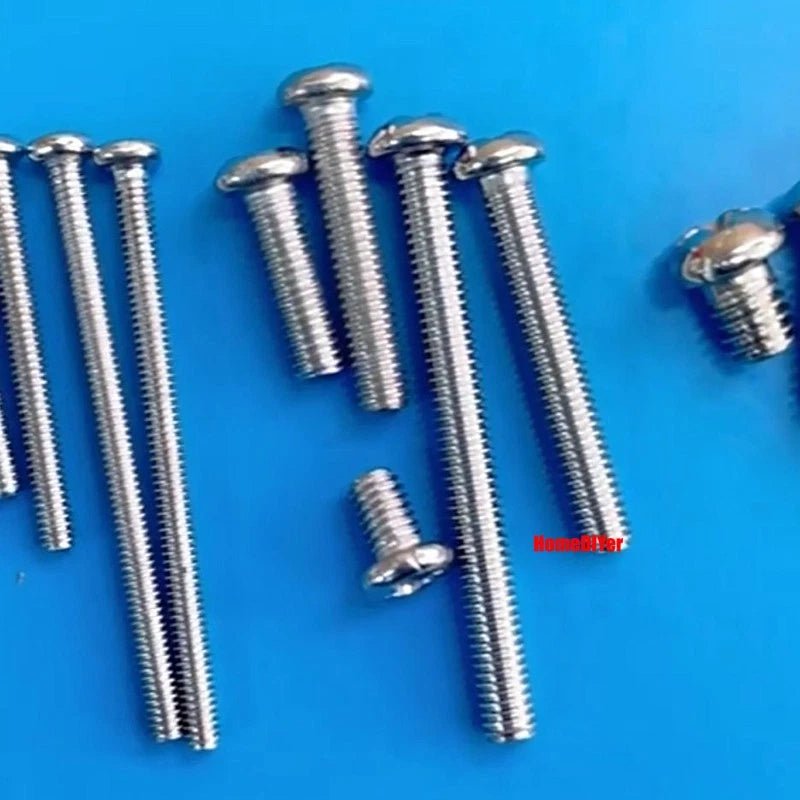 Carbon Steel Pozi Pan Head Machine Screws M2 M3 M4 with Nuts – 3 to 60mm - HomeDIYer