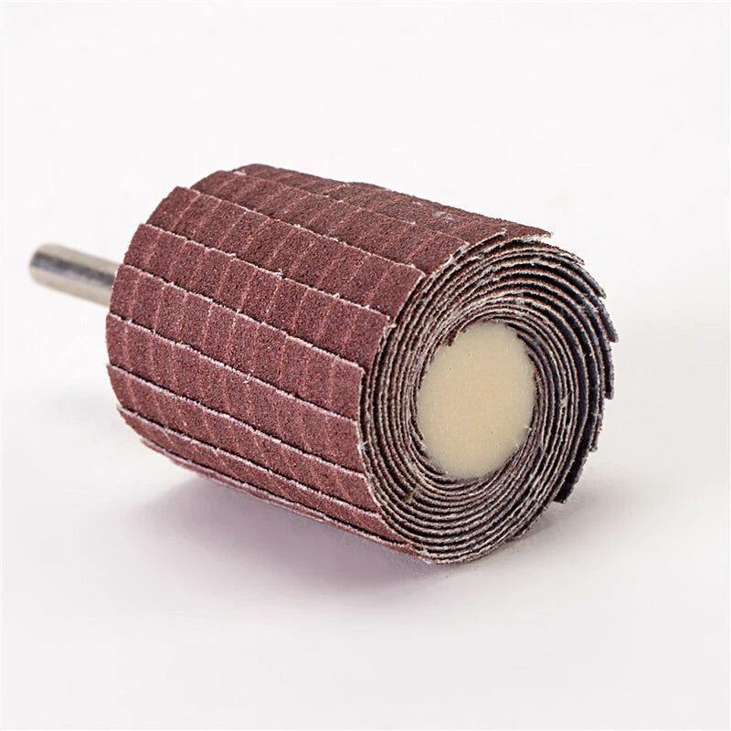 35mm Flap Wheel Disc 150-400 Grit with 6mm Mandrel – Sanding for Drill & Rotary Tool