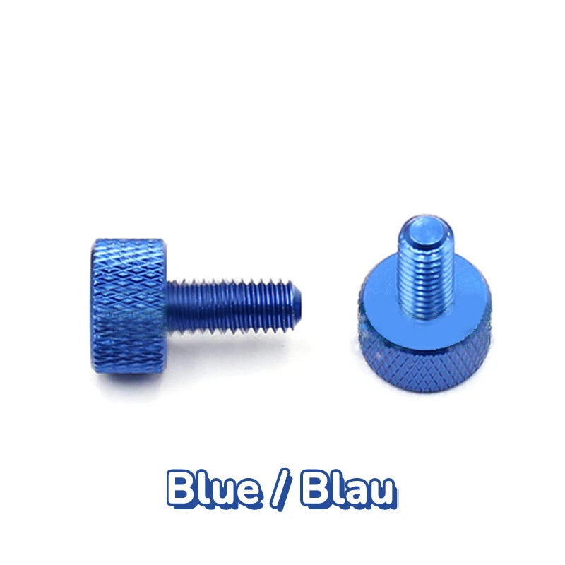 M6 6mm Knurled Thumb Screws Aluminium Hand Grip Knob Bolts 10mm to 20mm Long