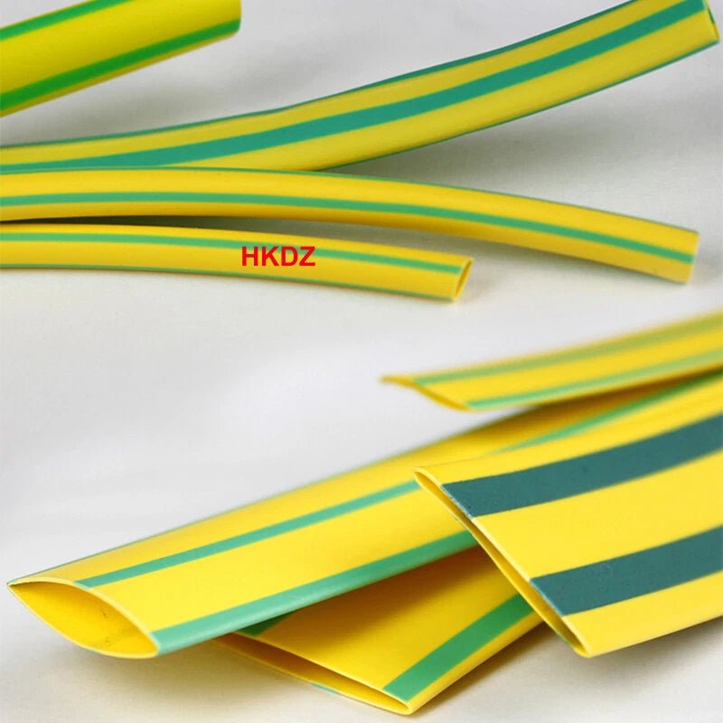 Yellow - Green Heat Shrink Tubing – Electrical Wire Sleeving & Cable Insulation (φ1mm–50mm) - HomeDIYer