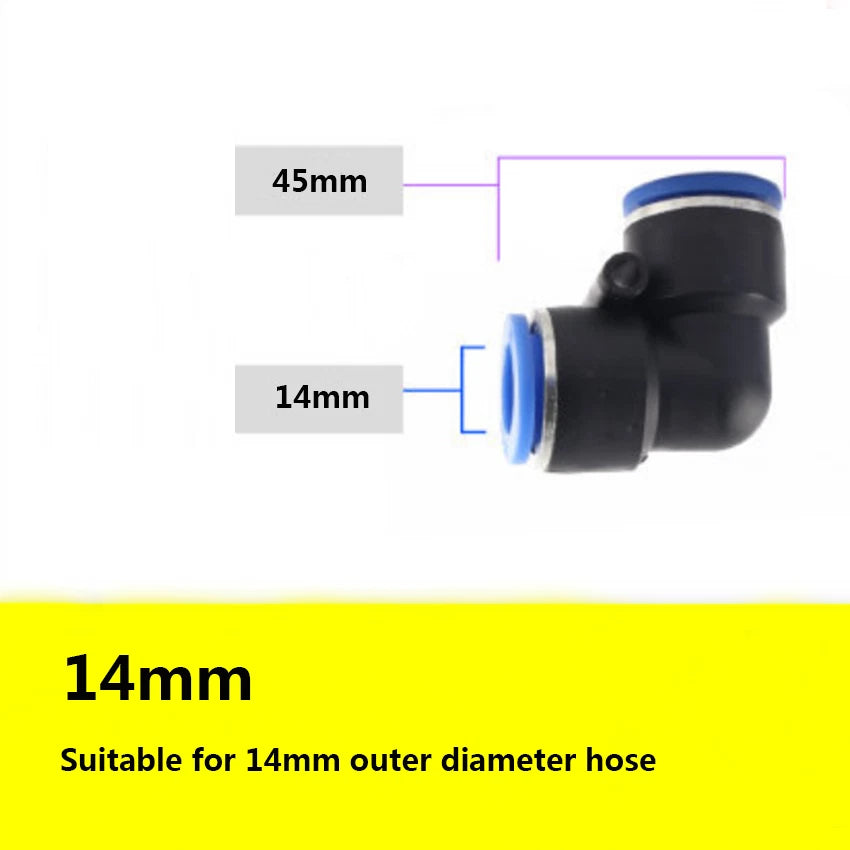 90° Elbow Push-to-Connect Pneumatic Fitting | Equal Dia 4mm–16mm