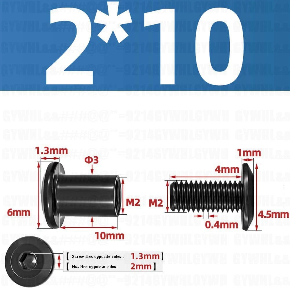 Metric Furniture Connector Bolts with End Cap Nuts — Stainless Steel M2 to M10
