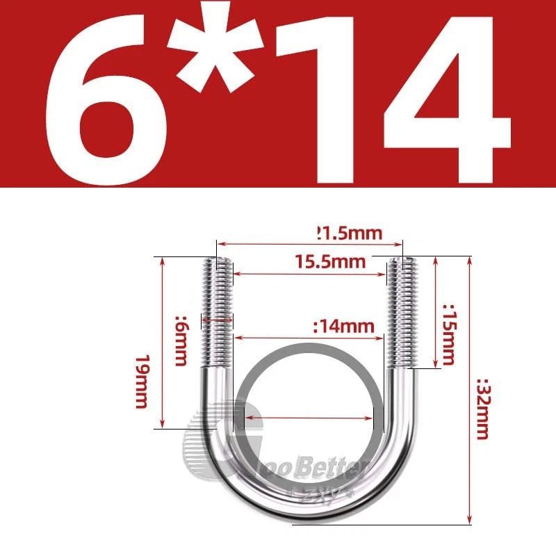 Square U - Bolts Stainless Steel — M6 to M24 | 304 A2 & 316 A4 Marine Grade - HomeDIYer