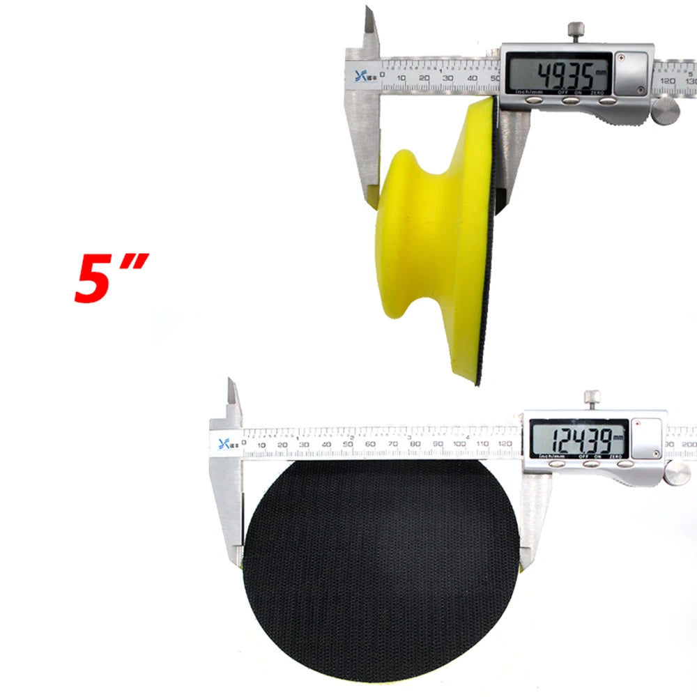 1" 1.2" 2" 3" 4" 5" Round Hand Sanding Blocks — PU Foam Hook & Loop Backing Pads for Sandpaper and Polishing