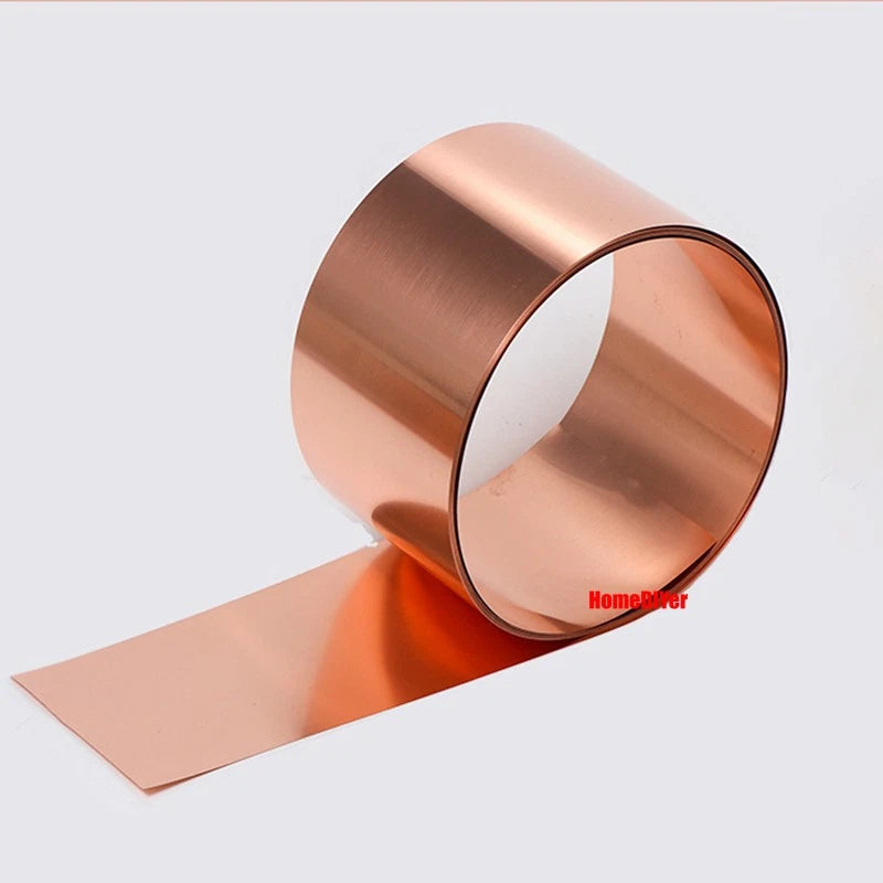 T2 Copper Sheet Strips Flexible Pure Copper Coil Thick 0.01-1mm Widths 5mm-120mm