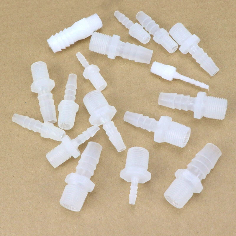External Thread Straight Hose Connector — Plastic Tube Fitting M6 to M14 (4mm–14mm)
