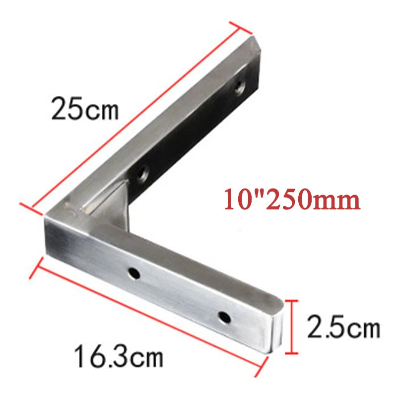 Square Tube Shelf Bracket - 304 SS L Shape for Microwave Storage Corner Bracket