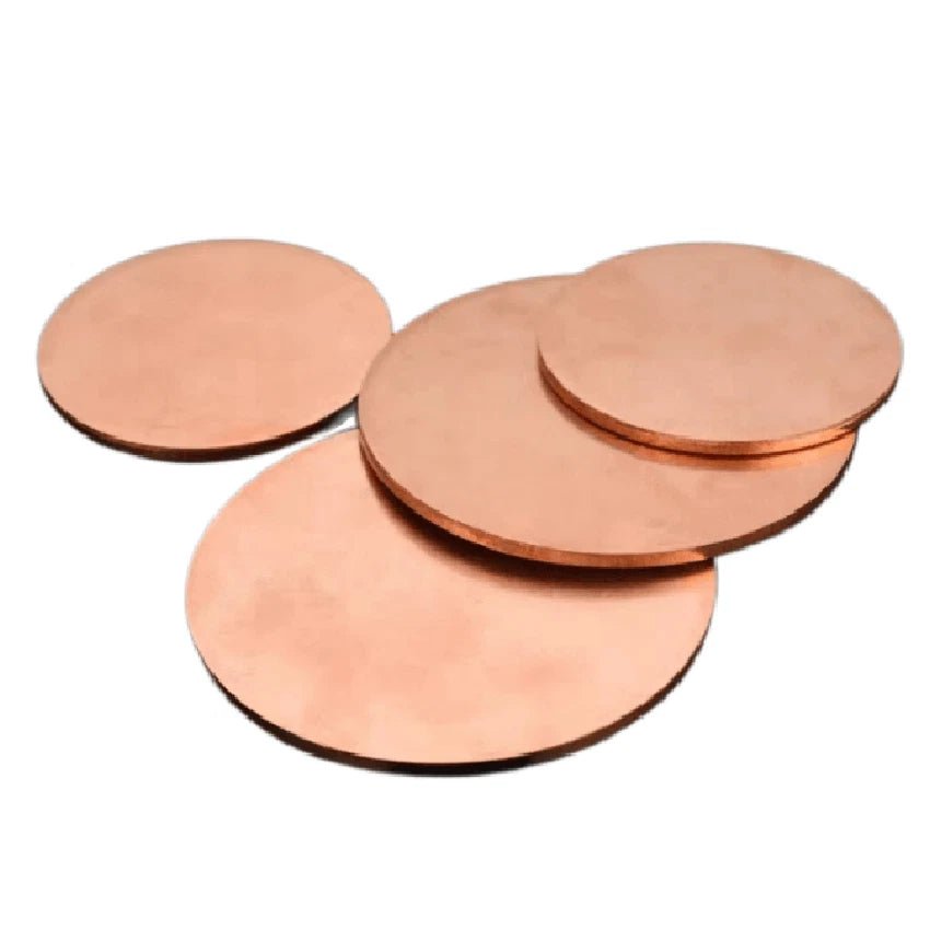 Solid Pure Copper Discs Round Plate Metal Sheet Thick 0.3-3.5mm Dia 10mm-300mm - HomeDIYer